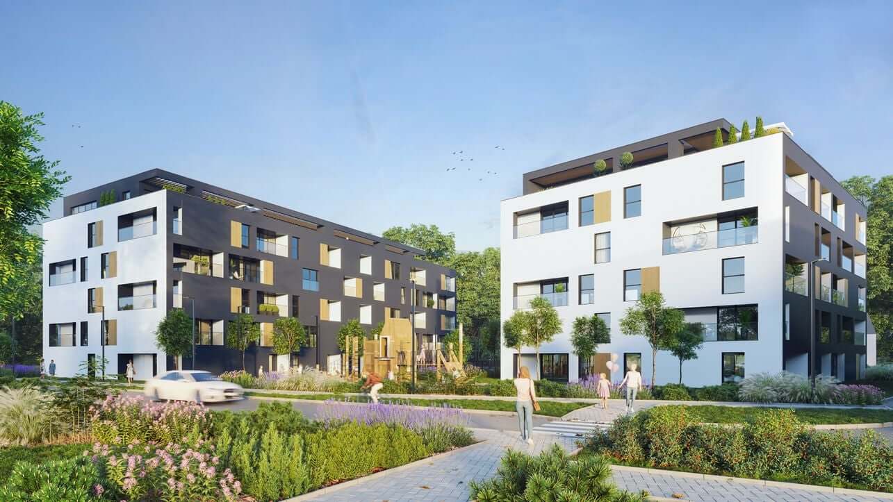 2-pokojowe mieszkanie z balkonem – 36,83 m² | 1 piętro | Nowa inwestycja przy lasku paprocańskim.